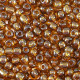 Glass seed beads 8/0 (3mm) Transparent brown